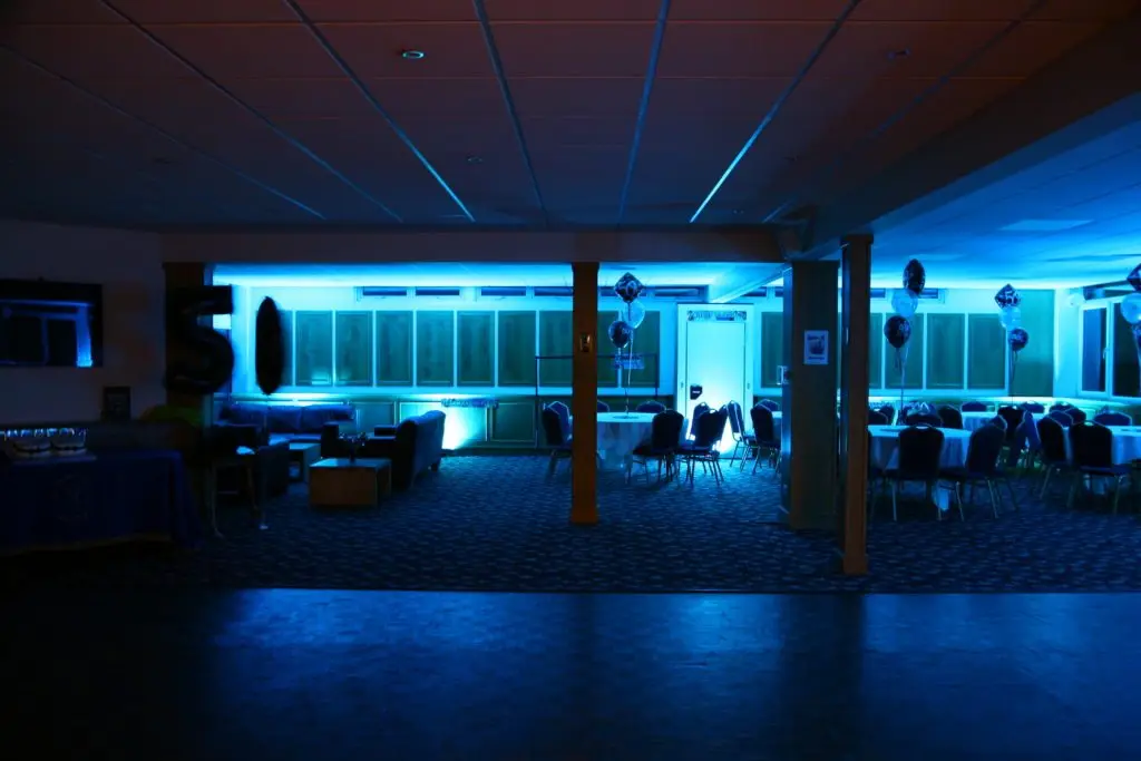 Crews Hill Golf Club, Enfield, Uplighting Light Blue