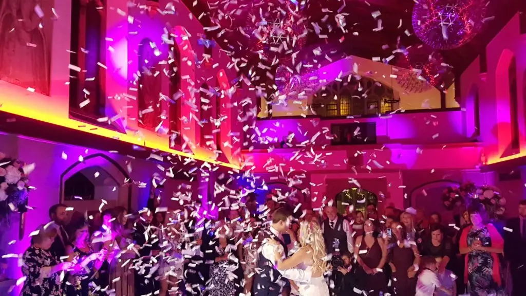Hanbury Manor Ware Wedding First Dance with Confetti