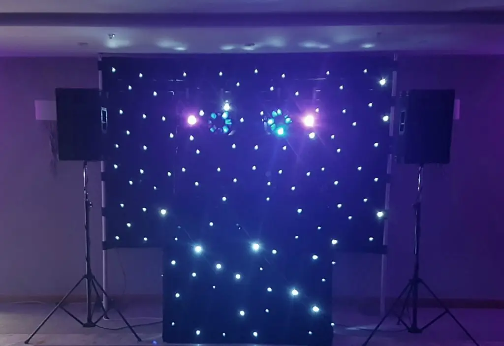 Waltham Abbey Marriott, Essex, Standard Set Up, Black Starlit Booth & Backdrop