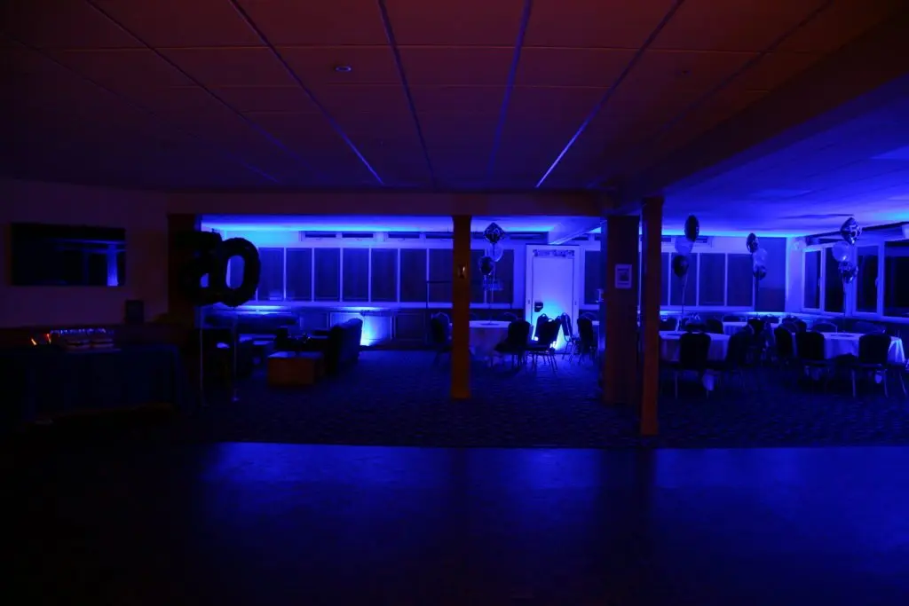 Crews Hill Golf Club, Enfield, Uplighting Dark Blue